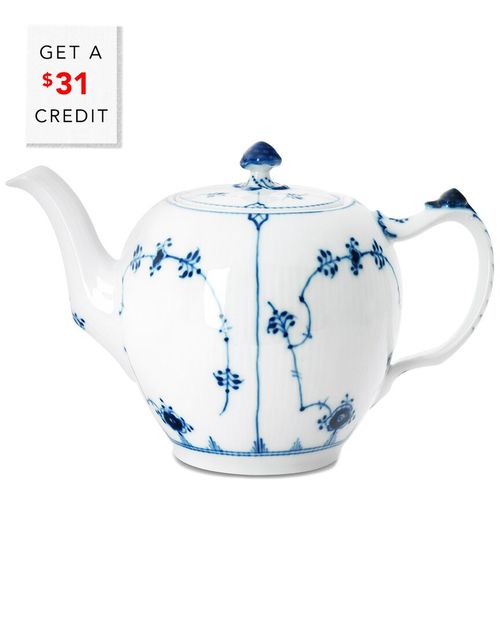 Fluted Plain Tea Pot With $31 Credit