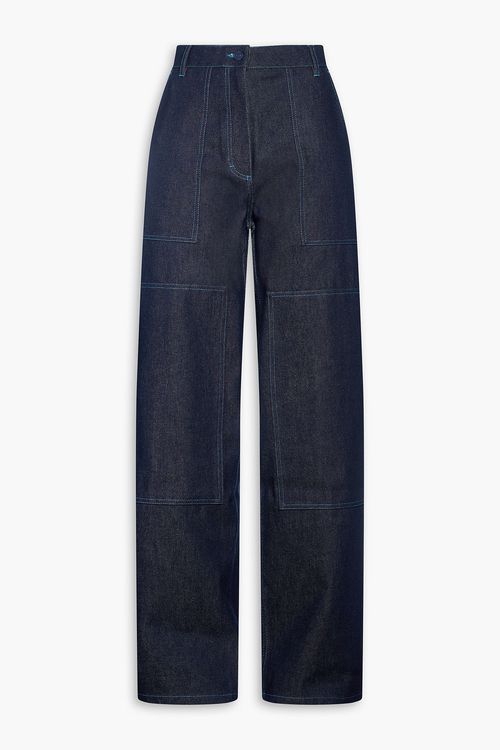 Omega high-rise wide-leg jeans