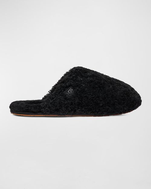 Maxi Curly Shearling Slide Slippers