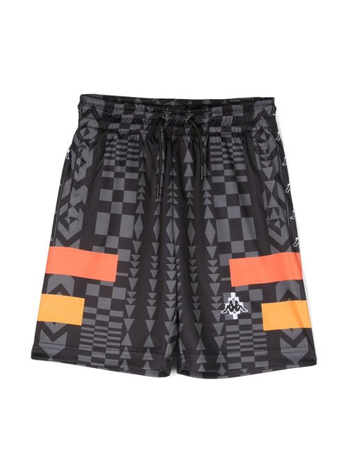 X Kappa graphic-print track shorts - Black
