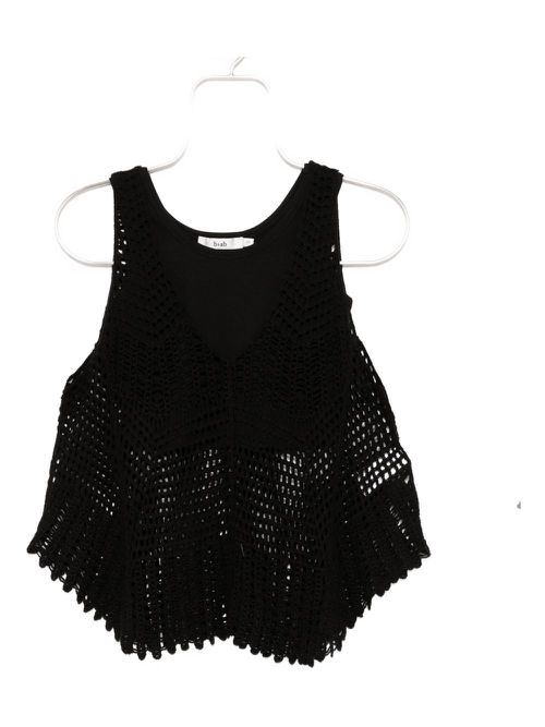 Crochet tank top - Black