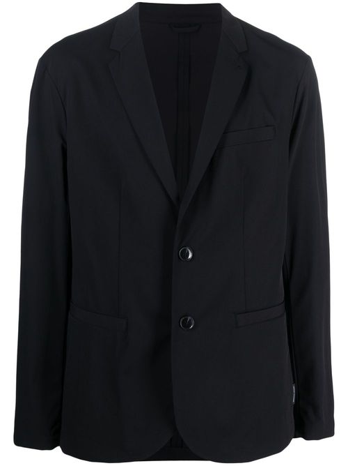 Buttoned-up single-breasted blazer - Blue