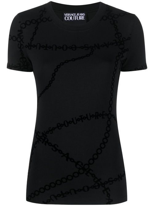 Graphic-print crew-neck T-shirt - Black