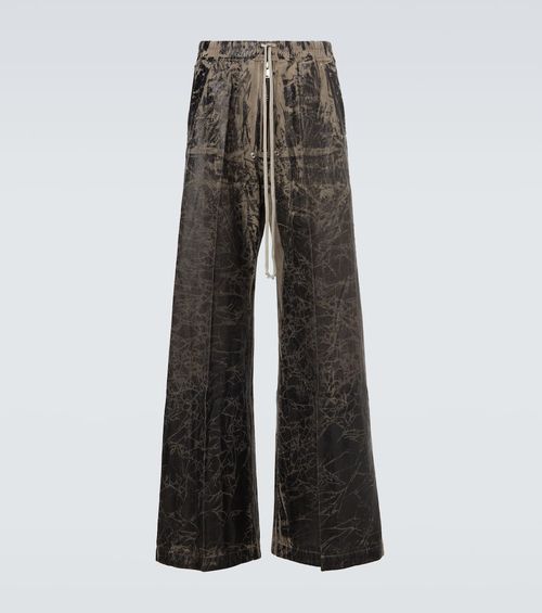 DRKSHDW coated cotton wide-leg pants