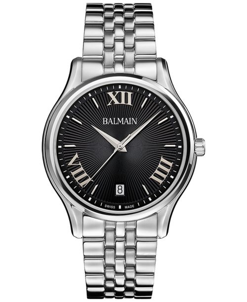 Men's Swiss Beleganza Stainless Steel Bracelet Watch 40mm - Black