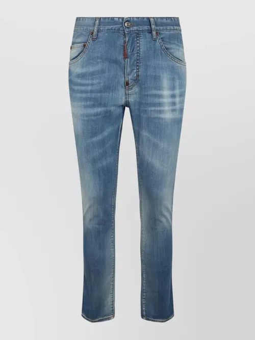 Dsquared2 - cotton denim jeans faded wash belt loop