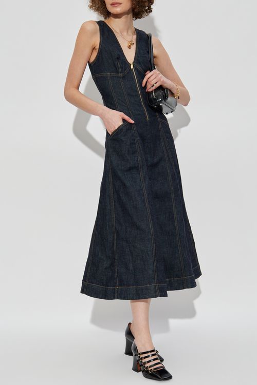 Denim Dress, Women's, Navy Blue