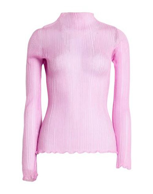Woman Turtleneck Pink Size L Polyester