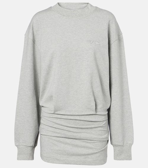 Cotton-blend jersey sweatshirt dress