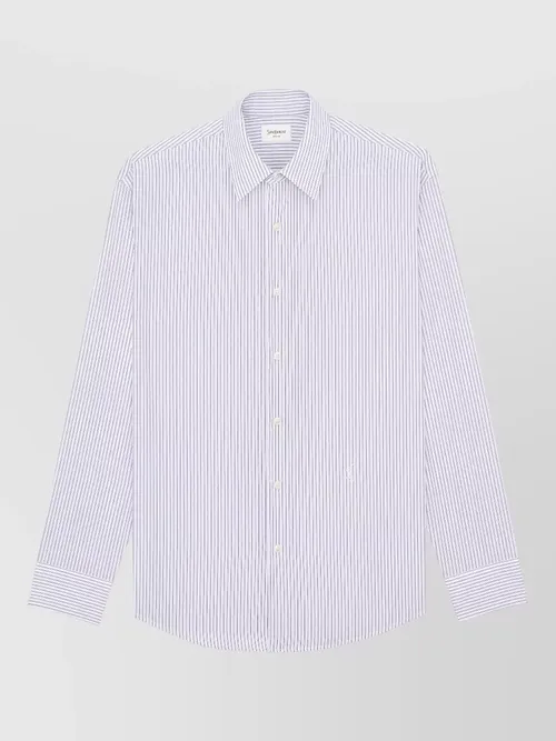 Saint Laurent - straight shirt long sleeves striped pattern
