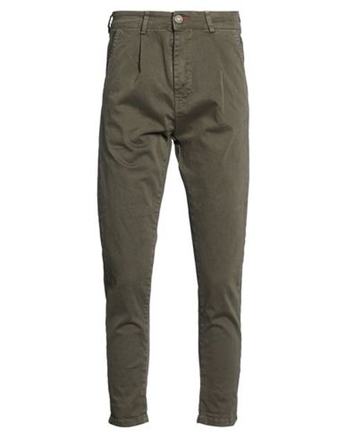 Man Pants Military green Size 28 Cotton, Elastane