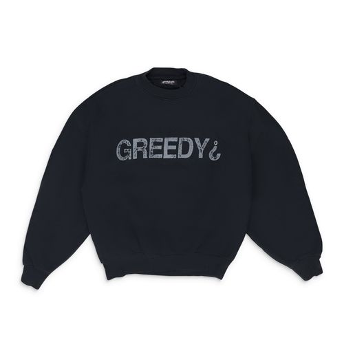 Black 'Greedy ?' Crewneck