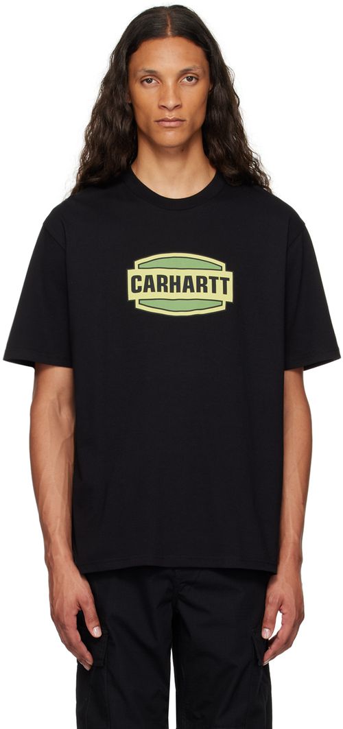 Carhartt Work In Progress Black Press Script T-Shirt