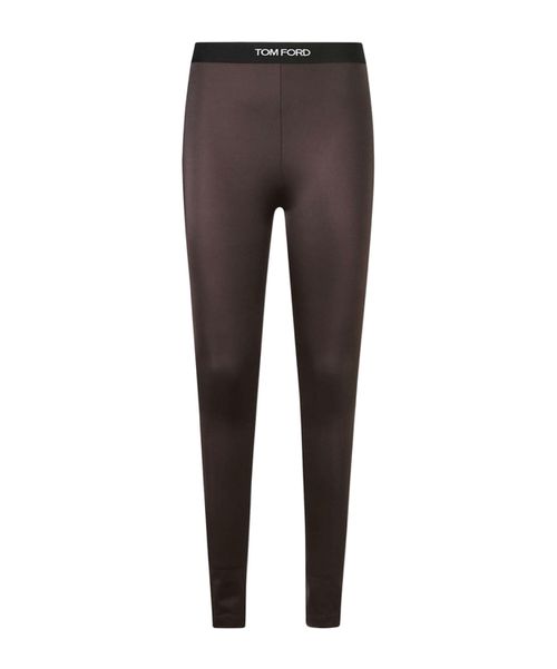 Logo-waistband leggings