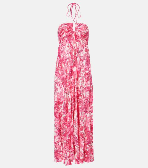 Carla printed halterneck maxi dress
