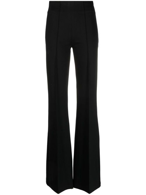 High-waisted straight-leg trousers - Black