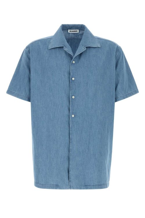 Cotton Denim Shirt — Blue