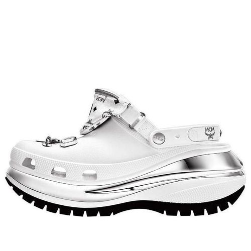 X MCM Mega Crush Clogs 'White Silver'