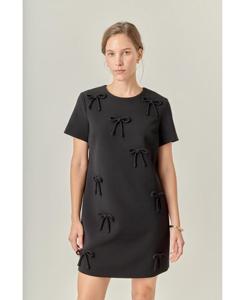 black cowl neck dress mini Christelle - Cowl Halter Open Back Rosette Mini Dress - Black