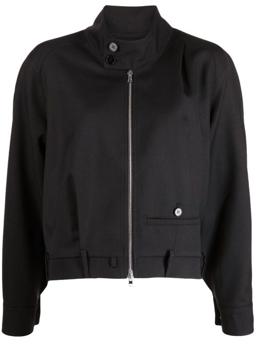 Trouser-motif bomber jacket - Black