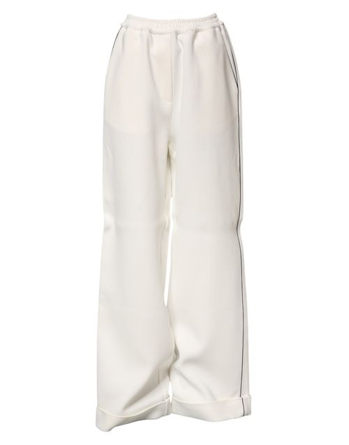 Viscose Wide Leg Trousers — White