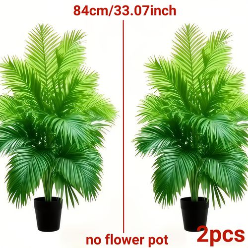 TEMU 2pcs Artificial Large , Trees Suitable For Outdoor Garden Decor - Transparent Leaf Texture, Indoor/outdoor Use, Wedding, Party, Balcony