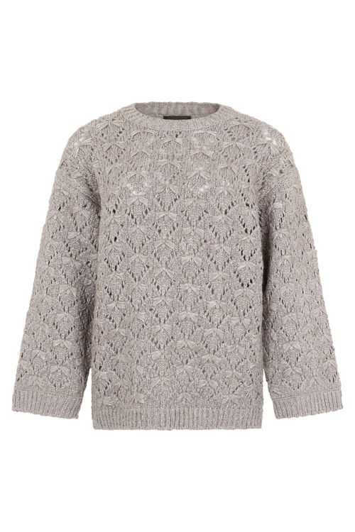 Modern Crew Neck Sweater with Wide Collar