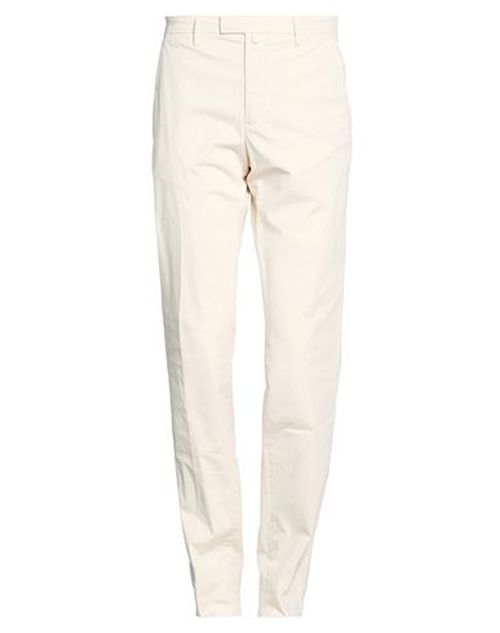 Man Pants Ivory Size 36 Cotton, Elastane