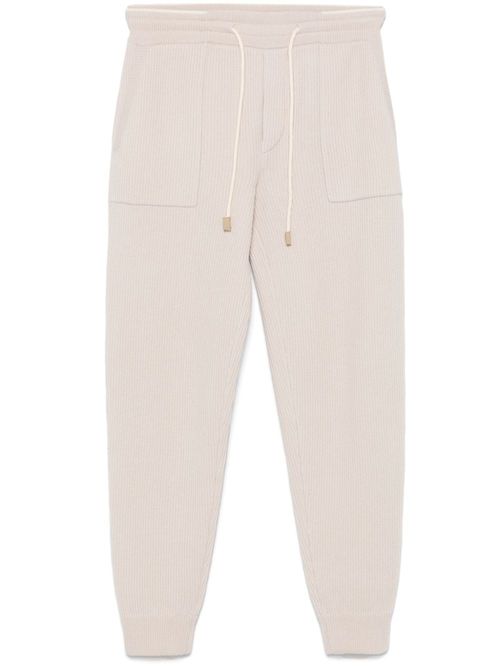 Ribbed track pants - Neutrals