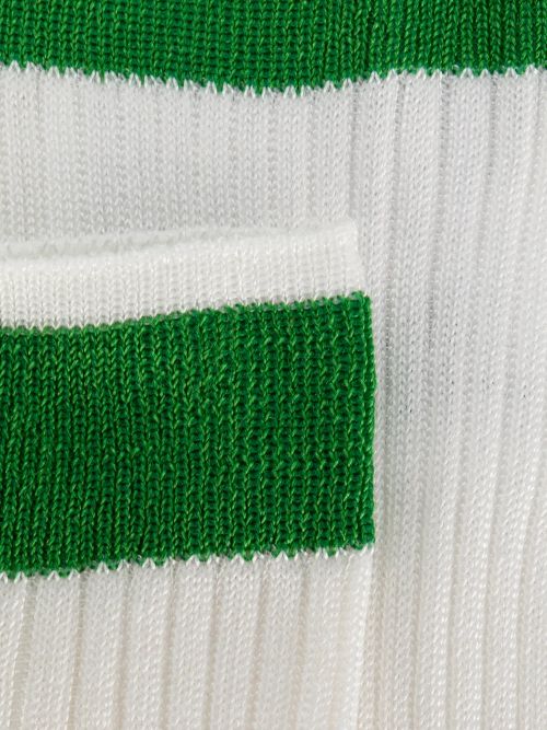 PB3KI01D3TD0K2 Ribbed Silk-Blend Striped Socks — White
