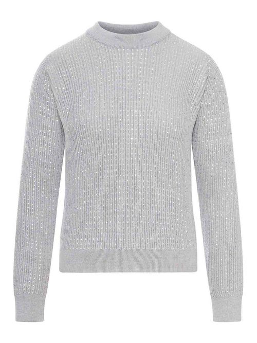 Sweater With All-Over Crystals