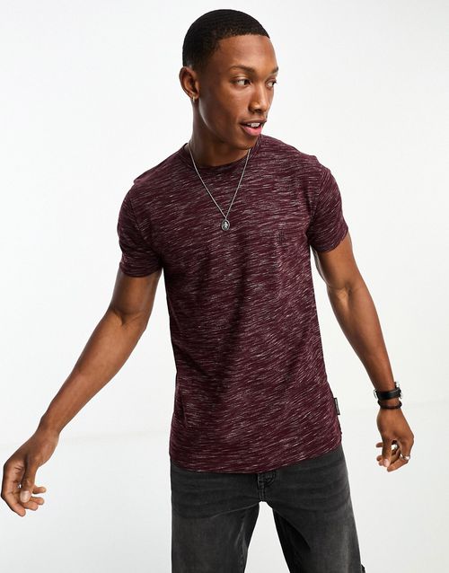 Print t-shirt in burgundy-Red
