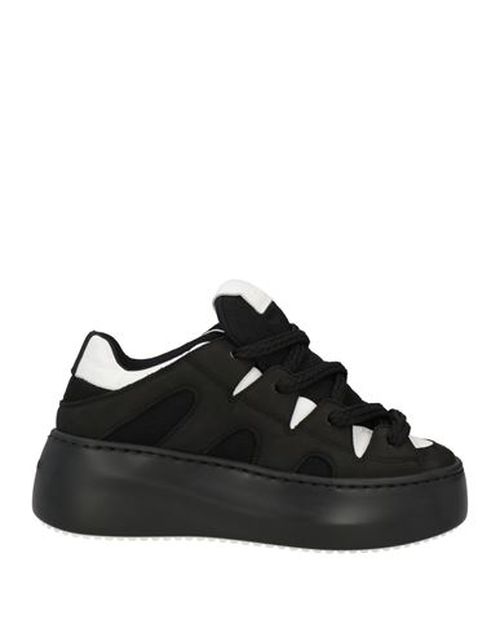 Vic Matiē Woman Sneakers Black Size 6 Leather, Textile fibers