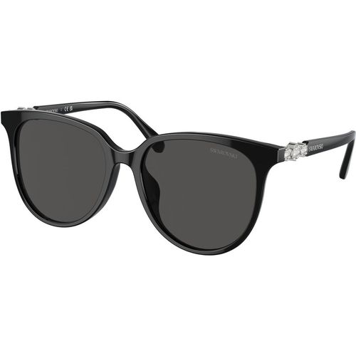 Swarovski Woman Swarovski SK6023D 100187 Sunglasses Acetate Black Grey Geometric Norma