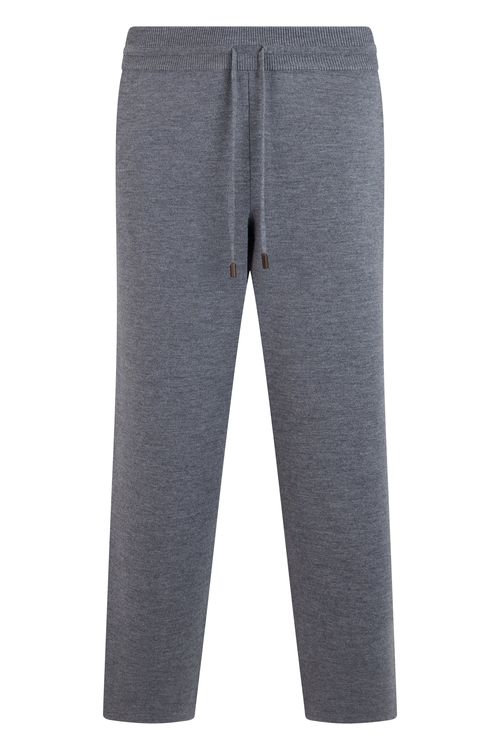 Virgin Wool Joggers — Gray