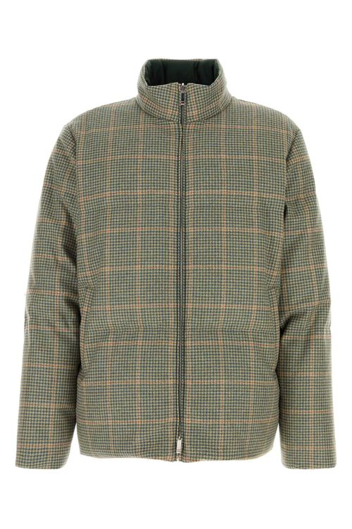 Embroidered Wool Reversible Down Jacket