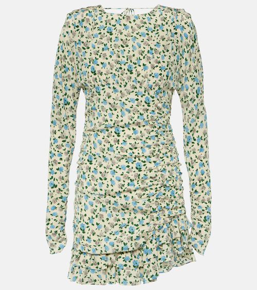 Alessandra Rich Floral open-back silk minidress