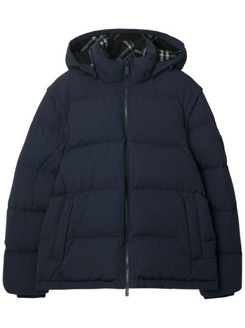Detachable-sleeve puffer jacket - Blue