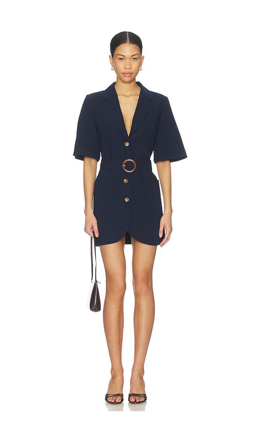 Amanda Uprichard Blake Dress in Navy. L. Also in M, S
