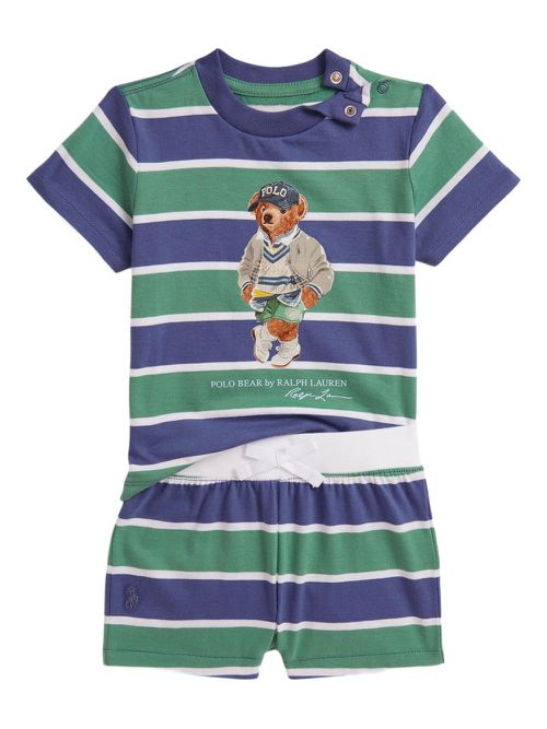 Striped shorts set - Blue