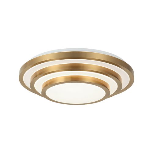 Aged Gold Brass Flush Mount from the Helix Collection