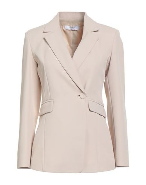 Woman Blazer Beige Size 12 Polyester