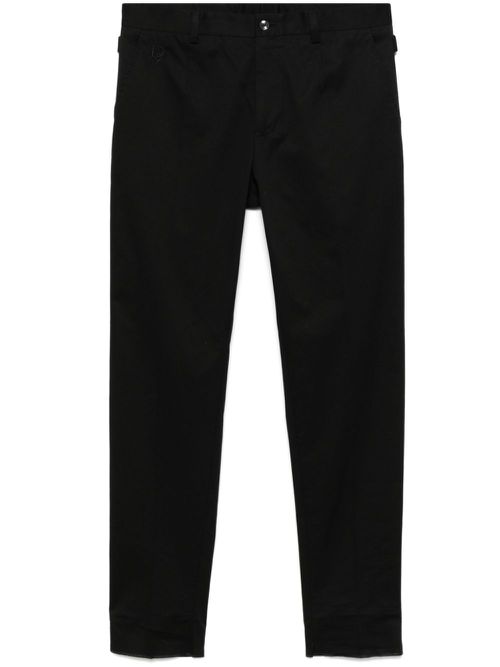 Logo-embroidered trousers - Black