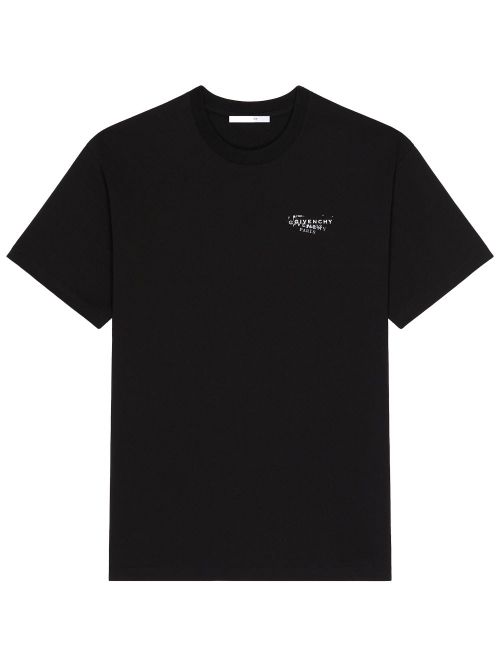 Stamp Print Cotton T-Shirt