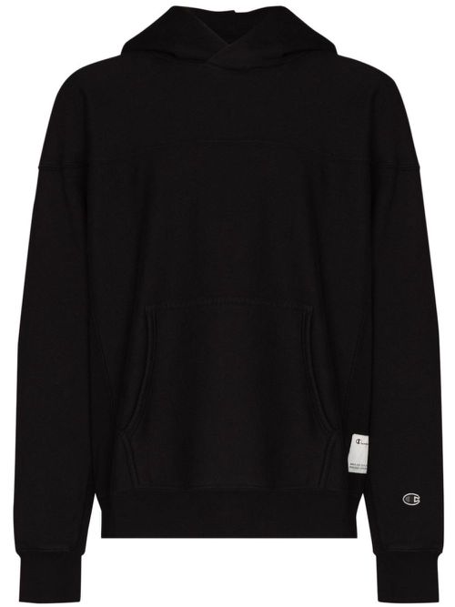 Logo-patch hoodie - Black