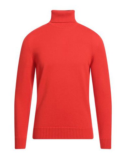 Man Turtleneck Tomato red Size 42 Merino Wool