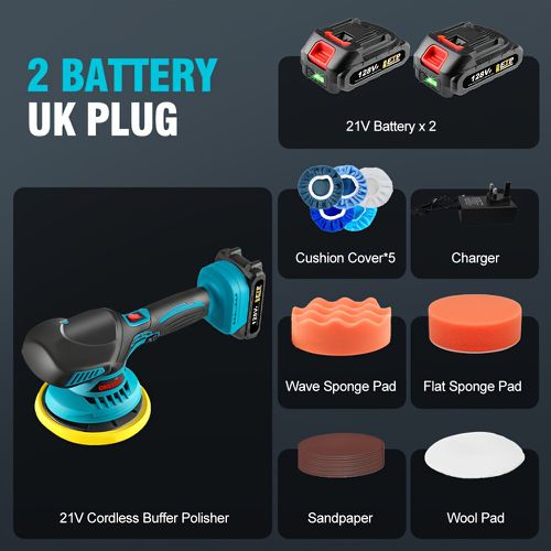 TEMU Onevan Automotive Cordless Polishing Machine Buffer Machine Kit, 6 Speed Variable Speed Automotive Special Polishing Machine, 7000rrm Polishing