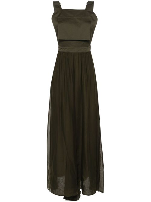 Argenta panelled jumpsuit - Green