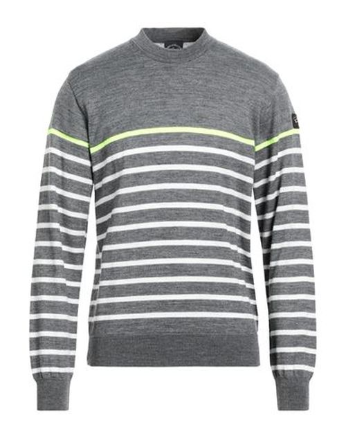 Man Sweater Grey Size L Virgin Wool, Acrylic, Polyester