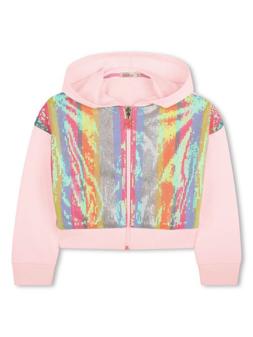 Sequin-embellished hoodie - Pink